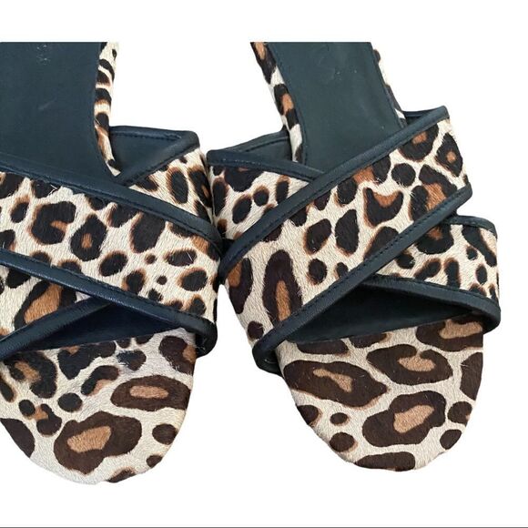 J. Crew | Cora Leopard Criss Cross  Sandals | 8 - Picture 6 of 8